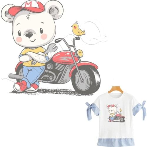 Cartoon Animal Patches DIY Iron-on Patches For Clothes T-shirt Dresses Hoodies Stickers Washable