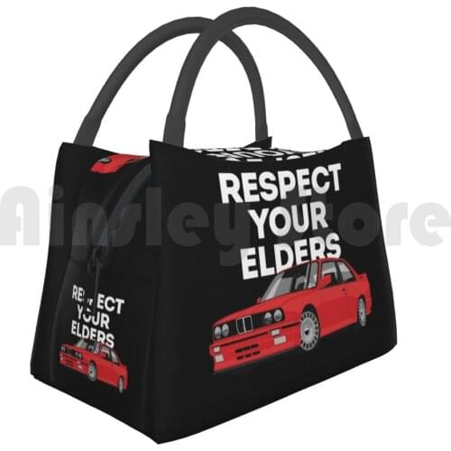 Portable Insulation Bag Legendary German Car E30 , Respect Your Elders , Classic Cars , Car Lover , Car Guy , Car Fan , Car