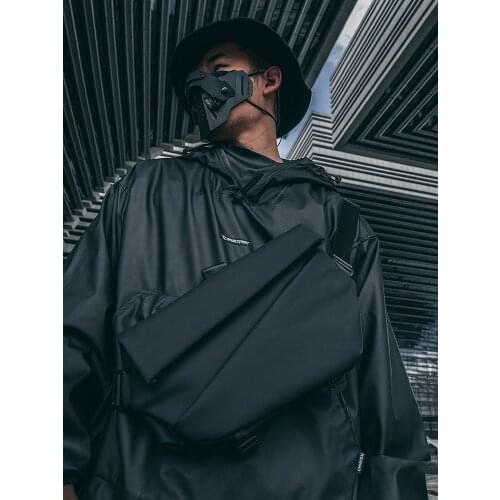 Casua Mens l Shoulder Bag Anti-theft Mens Messenger Bag Multifunctional Riding Chest Bag Outdoor Waterproof Crossbody Bag