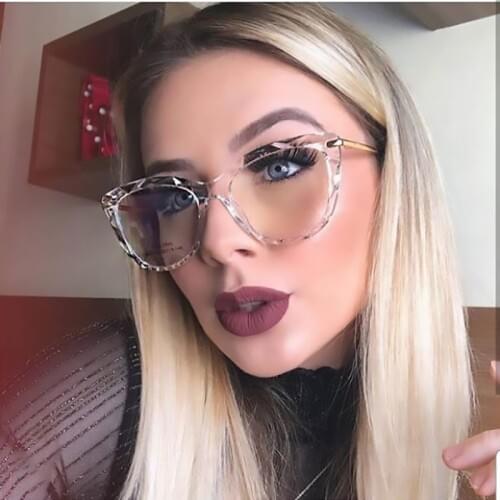 Clear Glasses Frame Women Fashion Transparent Cat Eye Spectacles Myopia Nerd nerd Optical Frames Non Prescription Glasses oculos