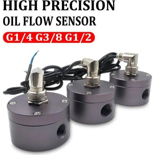 G1/2 G3/8 G1/4 Oil Flow Sensor Hall Sensor Switch Flow Meter Water Flow Sensor Aluminum Alloy Water Meter Industrial Flowmeter