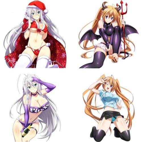 Lifelike Car Sticker Sexy Girl Waterproof High School DxD Funny Rossweisse Render Anime JDM Car Styling Decorative PVC