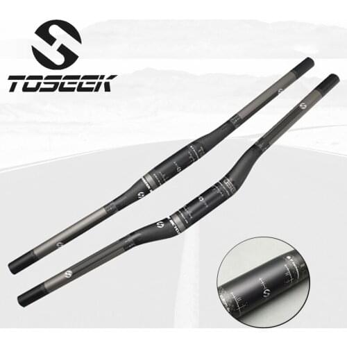MTB Handlebar Full Carbon Fiber Bicycle Swallow Handlebar Mountain Bike Straight Handlebar 3K Matte 31.8mm*600-720mm Accessories