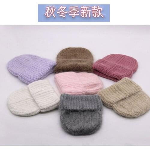 VISROVER 11 Colorway Solid Real Rabbit Fur Woman Winter Hat Soft Unisex Autumn Bonnet Soft handfeel Woman Warm Skullies Gift