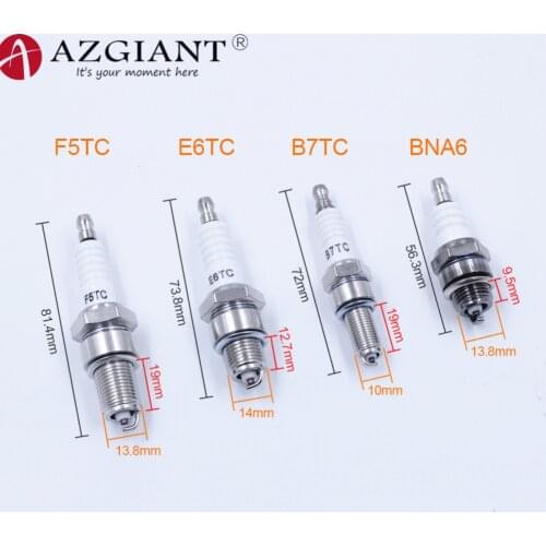 AZGIANT Car Spark Plug B7TC/E6TC/F7TC (F5TC)/B8RTC L7T BM6A M7 Two-stroke Motorcycle Spark Stone C7HSA A7TC D8TC