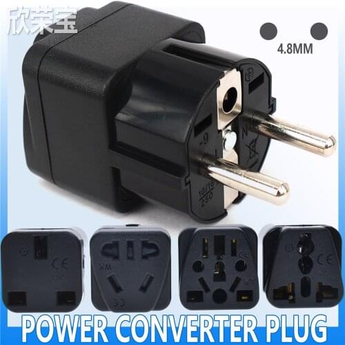 Universal Portable Universal Plug to (French / German) EU Plug Adapter Power Socket Travel Converter Switzerland India UK US AU