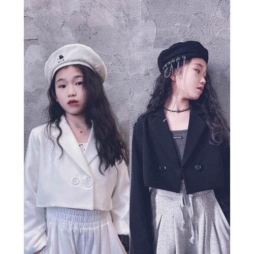 2021 Korean style girls blazer full sleeve good quality spring girls coat 3-8t A989
