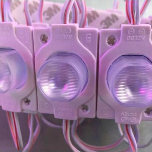 100pcs 2w high power Waterproof LED Injection Module with lens DC12V 160lm for Double-sided Lightbox high brightness