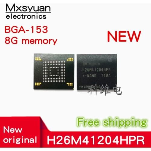 1pcs~10pcs/LOT New Original H26M41204HPR BGA153Ball New Original EMMC 8GB Mobilephone Memory