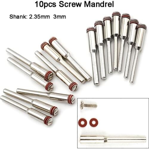 10pcs/set 2.35/3mm Diamond Cutting Disc Mandrels Polishing Wheel Mandrel Cutting Wheel Holder for Rotary Tool Dremel Accessories