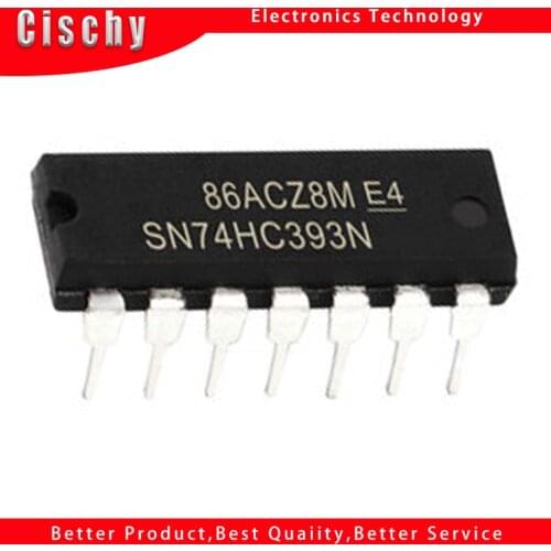 10PCS SN74HC393N DIP14 SN74HC393 DIP 74HC393N 74HC393 HD74HC393AP 74HC393AP DIP-14 new and original IC