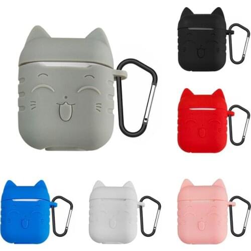 Free DHL 100 Sets Luxury Coque Colorful Cute Cat TPU Soft Shockproof Silicone Case For Airpods Cover Brand Earphone Accessories