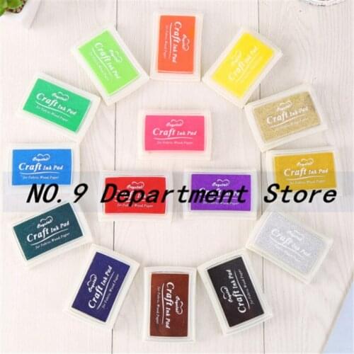 15pcs/lot 15 colors Big Size DIY Scrapbooking Stamp inkpad Crafts Ink Pad Colorful Inkpad Stamps Fingerprint Inkpad Decoration