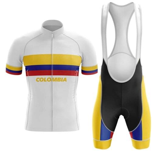 2021Colombia Summer Cycling Clothing Mountain Cycling Jersey Set Ropa Ciclista Hombre Maillot Ciclismo Road Bike Jerseys set