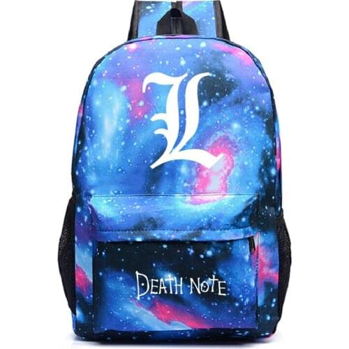 Anime Death Note Yagami Light Backpacks Cartoon Student School Shoulder Bag Teenager Casual Laptop Travel Outdoor Rucksuck Gift