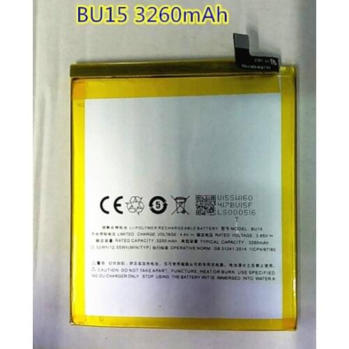 AZK New BU15 Battery For Meizu U20 Compatible MeiBlue U15 Mobile Phone Battery 3260mAh In stock With Tracking number