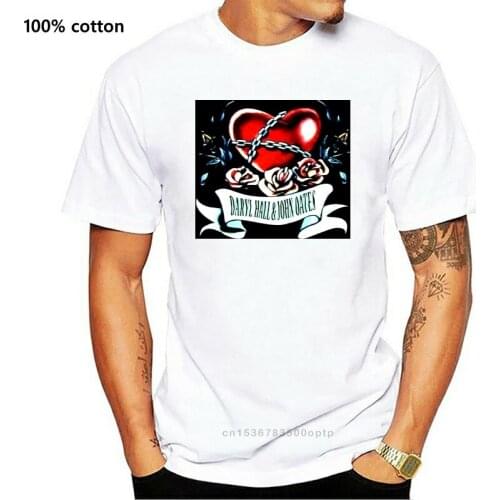 Hall & Oates Chained Heart 2007 Tour Black T Shirt