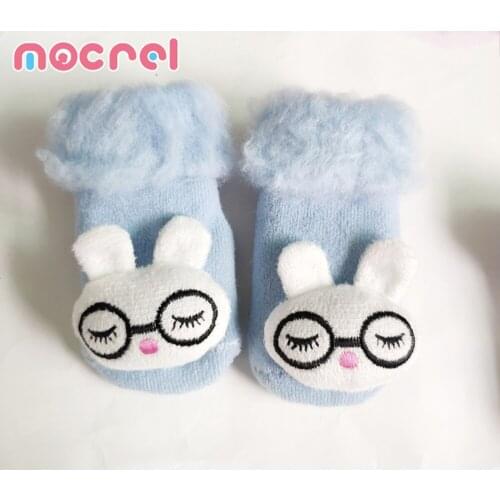 Winter With Velvet Thickening Of 3 d Modeling Lovely Doll Bell Ring Hosiery For Children Baby Learning To Walk First Walkers