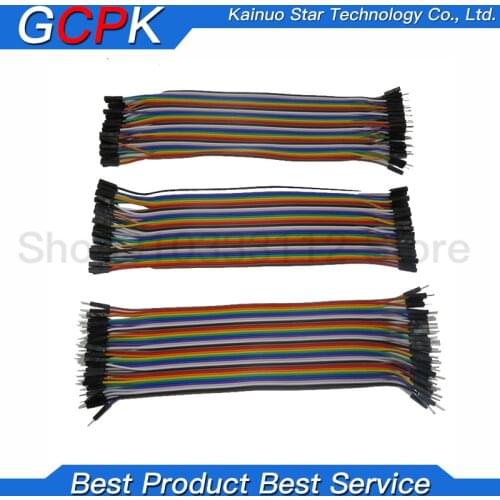 Dupont line 120pcs 10cm male to male + male to female and female to female jumper wire Dupont cable for Arduino diy kit
