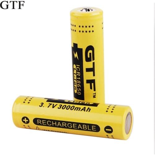 GTF 2 Pcs Genuine Full Capacity 3000mAh 18650 3.7V Rechargeable PCB Protected Power Battery for you