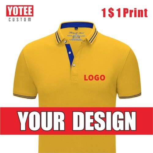 YOTEE Casual Business High Quality POLO Short Sleeve Personal Company Group LOGO Custom POLO Shirt Men and Women Custom Top