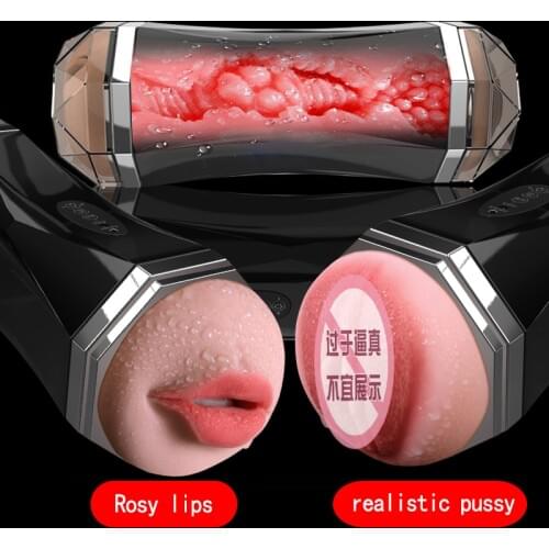 Male Masturbation Cup Realistic Artificial Silicone Lifelike Mouth Vaginal Adult Products For Men Pussy Oral Sex Toys for Men