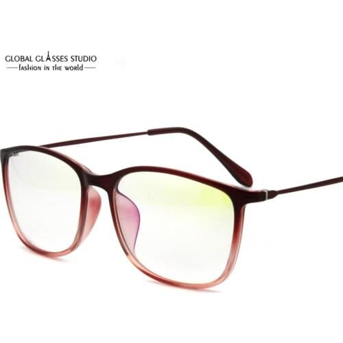 Optical Frame Computer Eyeglasses Anti Blue Light Blocking Lens Reading Glasses Square Shape TR90 Men Women LQR105