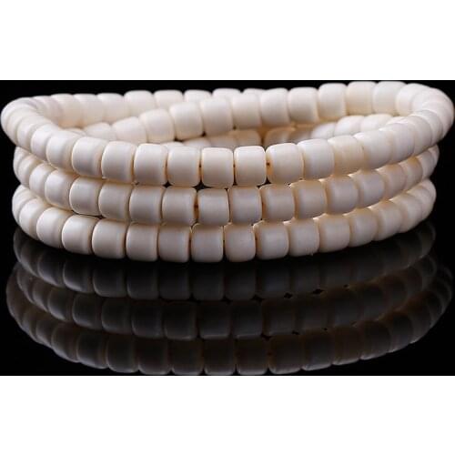 Wholesale 108PCS Tibet White Yak Bone Barrel Beads 7mm 8mm 9mm 10mm Fine Quality TSB0344