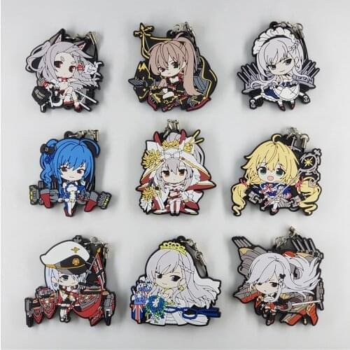 Azur Lane original Japanese anime figure Rubber mobile phone charms/keychain/strap keyring