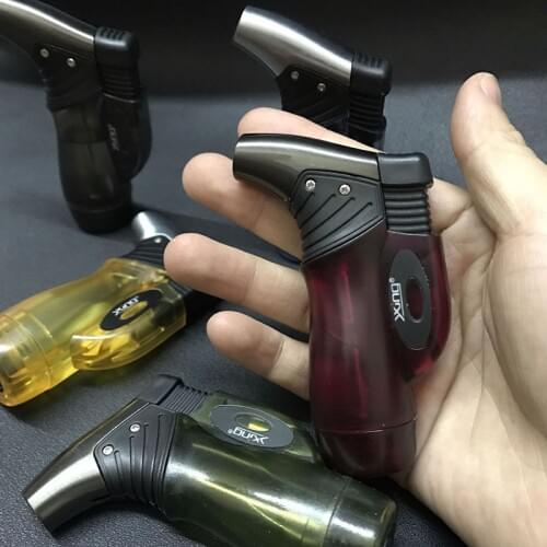 Spray Gun Torch Jet Lighter Butane Turbo Cigarette Cigar Pipe Gas Windproof Lighter Inflatable Portable Lighter 1300 C Outdoor