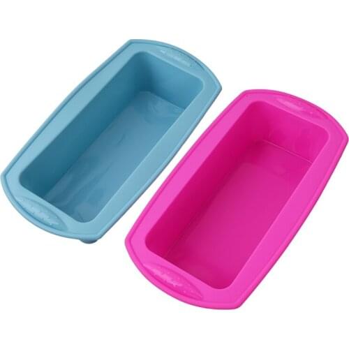 Silicone Cake Mold Rectangle Shape Cake Mold DIY Toast Bread Mold Baking And Pastry Tools 4 Colors