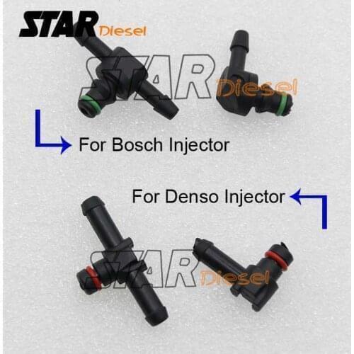 10pcs/bag T Type Connector Pipe Hose Joiner Tube Fuel For Bosch Injector