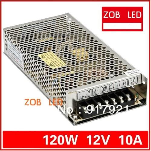120W 10A LED Switching Power Supply,100~120V/200~240V AC input,12V Output