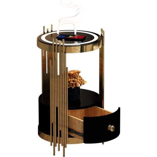 TTBedsideTable FloorLamp NordicLiving Room Sofa Edge Coffee Table Minimalist Light Luxury Wireless Charger Integrated Table Lamp