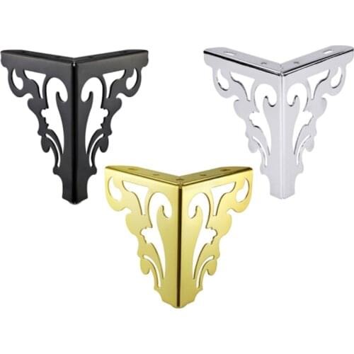 （Pack of 4pcs ) Metal Polish Furniture Table Legs Sofa Cupboard Cabinet Furniture Leg Feet Stool Chair Leg Feet Gold /Black