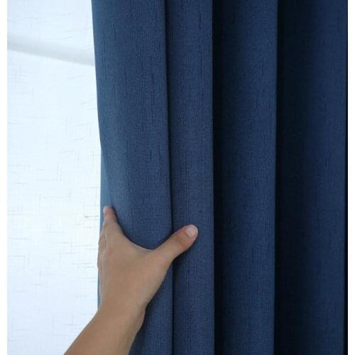 Thicken Curtains Nordic Style Bedroom Fabric For Bedroom Curtains For Living Room Window Blinds Luxury Blue Drapes