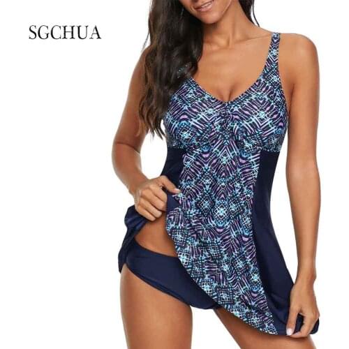 Womens Plus Size Swimsuit Deep V Backless Laser Print Push Conservative Swimwear Sportswear Two Piece Swimsuit Vintage Bodysuit