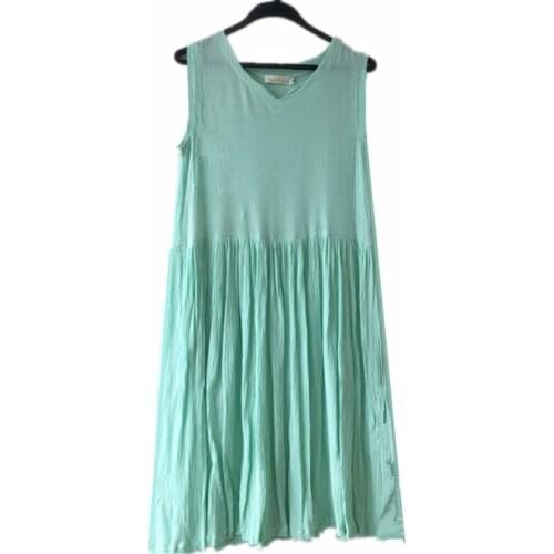 2020 Summer Women Fashion Cotton Linen Vintage Dress Casual Loose V- Neck Boho Dresses Vestidos Plus Size S-5XL 6XL