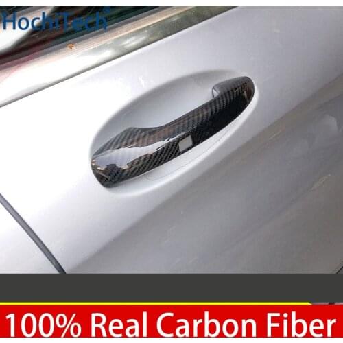 100% Real Carbon Fiber Auto Outer Door Handle Cover for Mercedes Benz E Class W213 2016 2017 2018 Car Styling