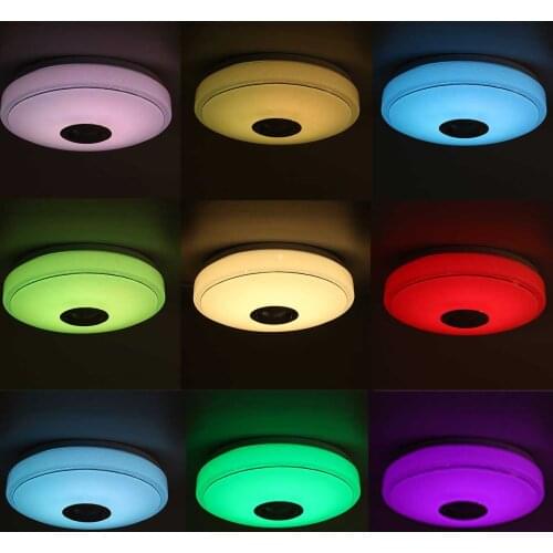 200W WiFi Modern RGB LED Ceiling Light Home Lighting APP bluetooth Music Light Bedroom Smart Ceiling Lamp with Google Alexa