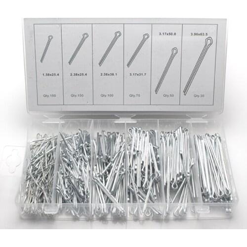 555pcs /box fastening parts U type clamp open mouth pins