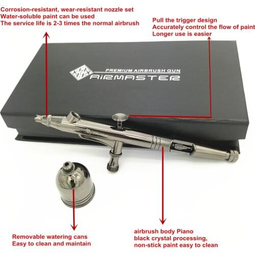 Dual Action Airbrush Gun 0.3mm Nozzle Air Brush Mini Spray Gun for Model Paint Body Tattoo Nail Art Makeup Air-Brush Set