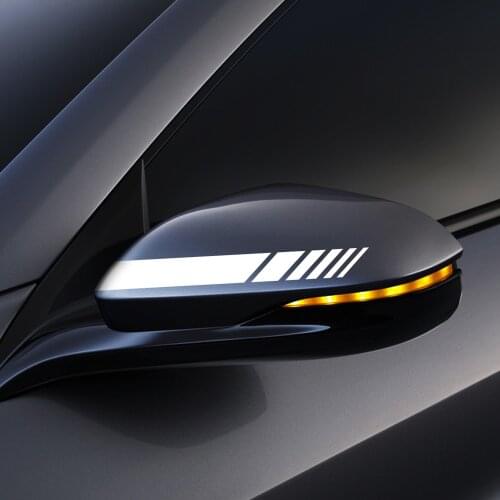 Car Sticker Rearview Mirror Side Decal Stripe For Kia Rio K2 Sportage Soul Mazda 3 6 CX-5 Lada Skoda Octavia A5 A7 Superb Yeti