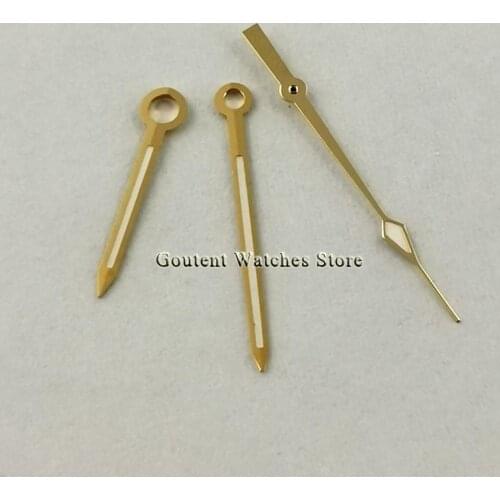 Goutent Yellow Gold Green Luminous Watch Hands Fit Miyota 8215 8205 821A Mingzhu DG 2813 3804 Seagull 1612 movement