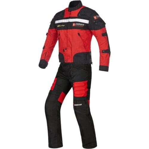 2018 DUHAN Moto racing suits motorcycle cycling jacket pants Motorbike riding clothes jacket with remove lining pants is net