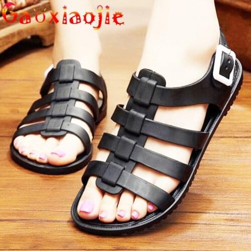 Transparent Crystal Jelly Sandals Women 2021 Summer New Comfortable Casual Flat Plastic Non-slip Beach Shoe Slippers Woman Shoes