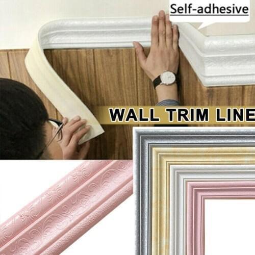 TV Background Wall Border Self-adhesive Wall Stickers Stickers Strip Waist Line Line Skirting Wallpaper Decorative Ceiling Z9Q9