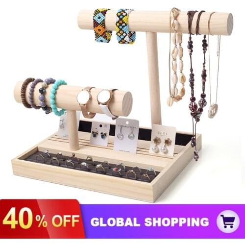 Hanging Jewelry OrganizersNecklace Frame Earring Holder Bracelet Stand Brooch Holder Ring Tray Window Jewelry Props Tray Boxes