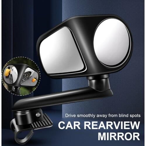 2pcs Blind Spot Mirror 360 Degree Adjustable Mirrors Automotive Wide Angle Front and Rear View Mirror with Adhesive Dropshipping