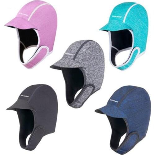 Womens Mens Neoprene 2mm Wetsuit Hood Brim Sun Hat UV Sun Protection Cap for Surfing Winter Swimming Diving Kayak Rafting Canoe